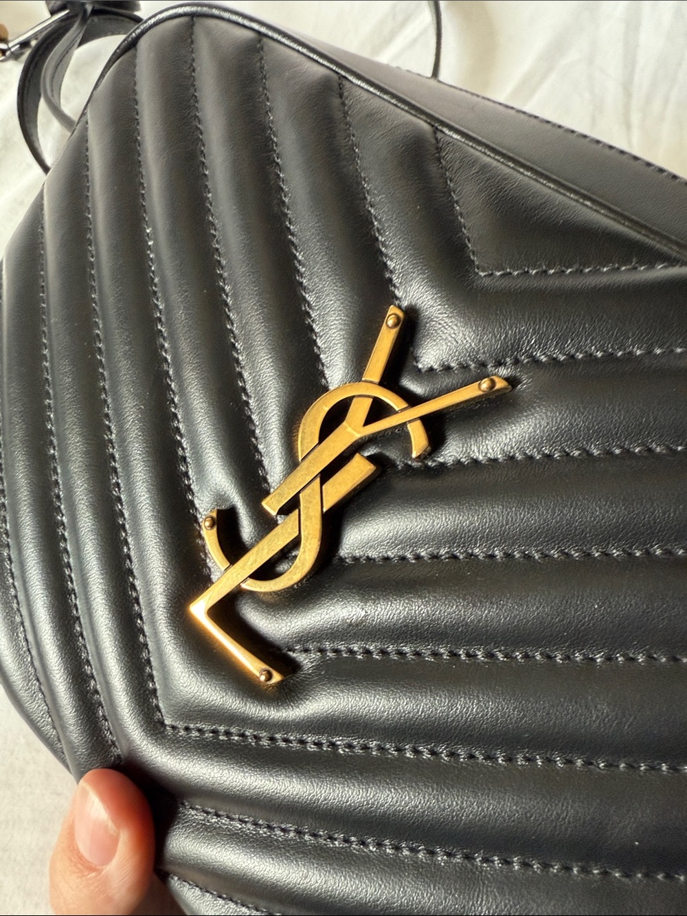 Saint Laurent Black Quilted Lou Camera Bag + Card Holder with Zoomoni organizer - Picture 9 of 15
